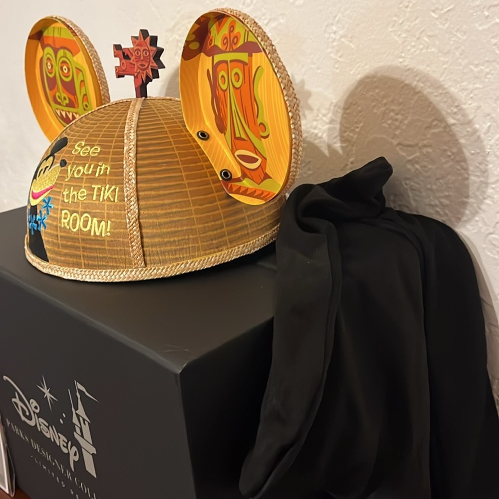 Disney Parks Designer Collection SHAG Enchanted Tiki room Mickey Ears Hat New - Picture 5 of 6